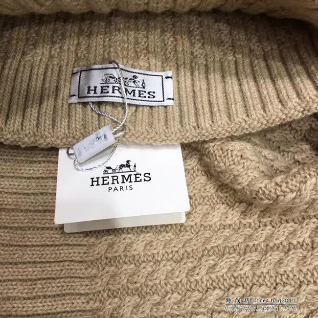 愛馬仕HERMES 新款兔絨加羊絨 百搭款帽子圍巾套裝 LLWJ8497